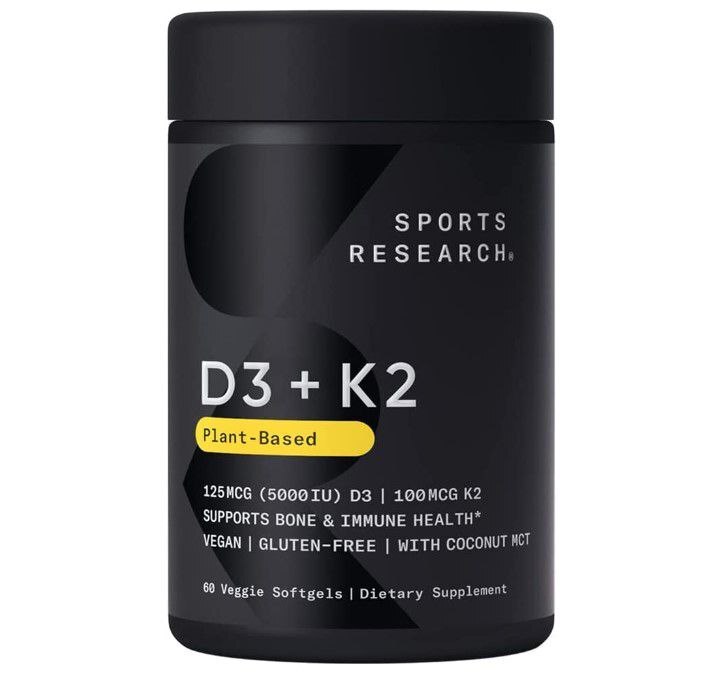 Витамин Д3, К2, 60 капсул, Premium product  | Sports Research